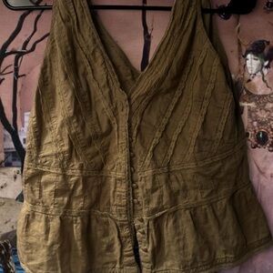 Cato Olive Sleeveless Blouse